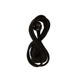 Allonge électrique 3 x 1,5 mm² 3 m noire CHACON