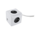 Powercube 3 prises 16 A et 2 USB 2 A CHACON