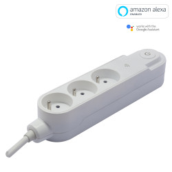 Multiprise Wifi 3 prises blanc CHACON