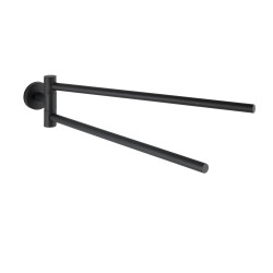 Porte-serviette à 2 bras Bosio noir mat WENKO
