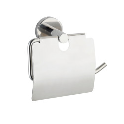 Porte-rouleau papier toilette avec rabat Bosio inox brillant WENKO