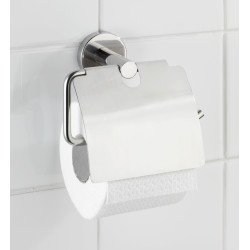 Porte-rouleau papier toilette avec rabat Bosio inox brillant WENKO Porte-rouleau papier toilette avec rabat Bosio inox brillant WENKO