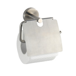 Porte-rouleau papier toilette avec rabat Bosio inox mat WENKO