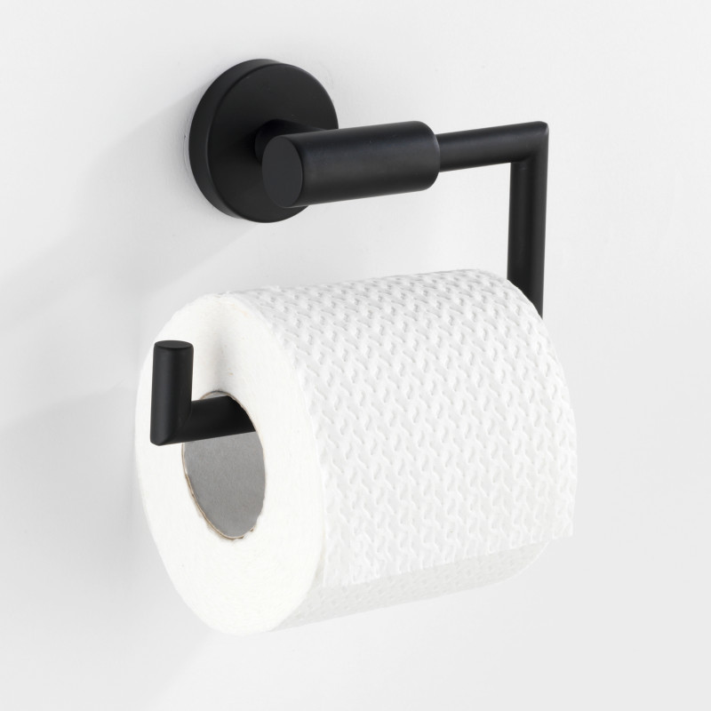 Porte-rouleau papier toilette Bosio noir mat WENKO Porte-rouleau papier toilette Bosio noir mat WENKO