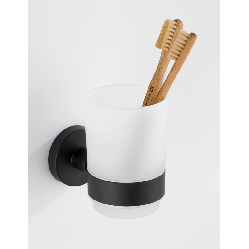 Porte-gobelet Uno Bosio noir mat WENKO Porte-gobelet Uno Bosio noir mat WENKO