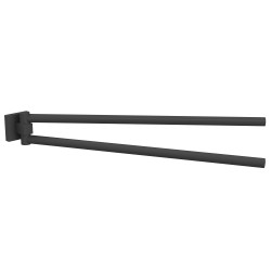 Porte-serviette Loft Game 2 bras noir mat – Élégance | ALLIBERT