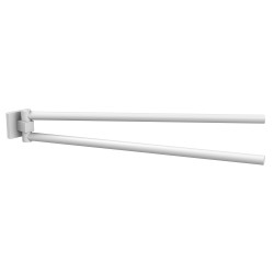 Porte-serviette Loft Game 2 bras blanc mat – Élégance | ALLIBERT