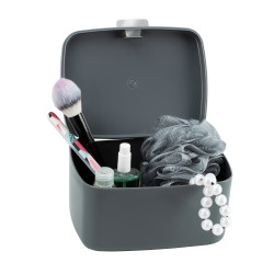 Boîte de rangement avec couvercle Barcelona anthracite WENKO Boîte de rangement avec couvercle Barcelona anthracite WENKO