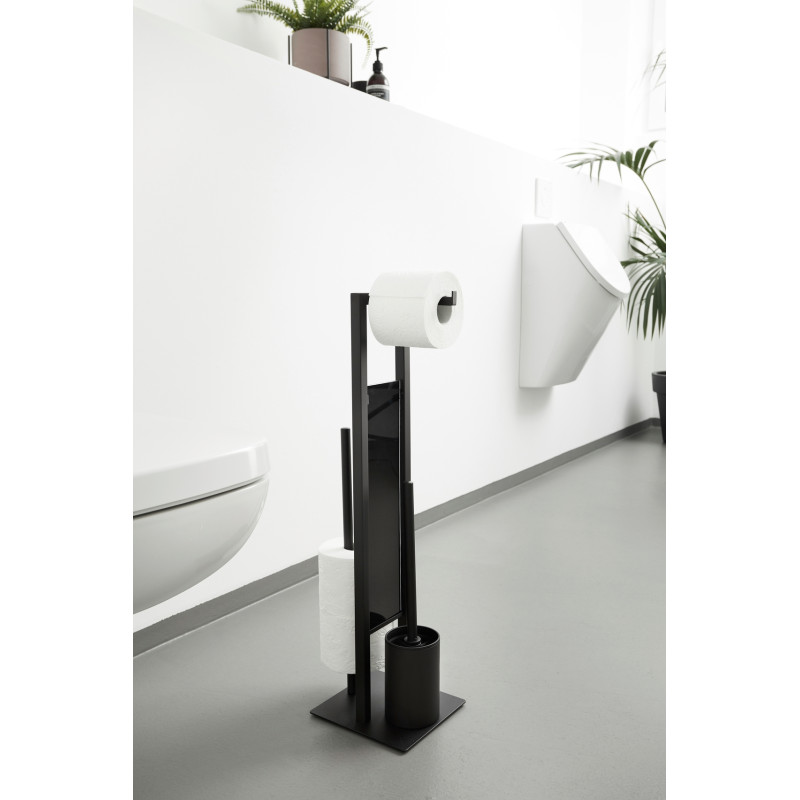 Porte-rouleau et brosse de toilette Rivalta noir WENKO Porte-rouleau et brosse de toilette Rivalta noir WENKO