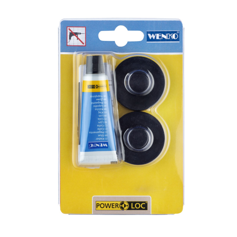 Kit de fixation Power-Loc noir Classic Plus WENKO Kit de fixation Power-Loc noir Classic Plus WENKO