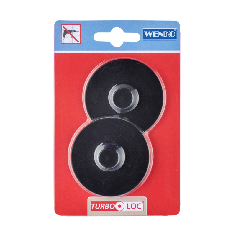 Kit de fixation Turbo-Loc noir Classic Plus WENKO Kit de fixation Turbo-Loc noir Classic Plus WENKO