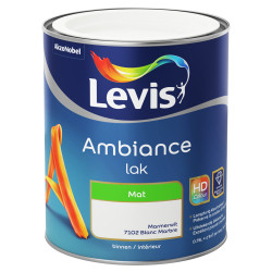 Peinture Laque Ambiance Mat Blanc Marbré 0,75L | LEVIS