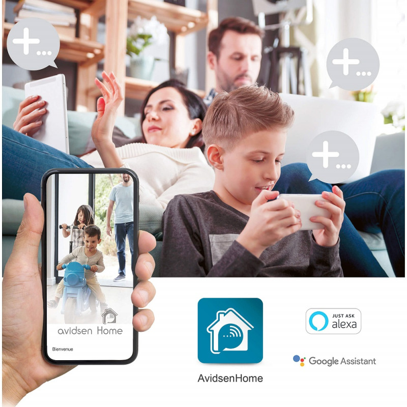Kit de démarrage domotique avec Google Home mini AVIDSEN Kit de démarrage domotique avec Google Home mini AVIDSEN