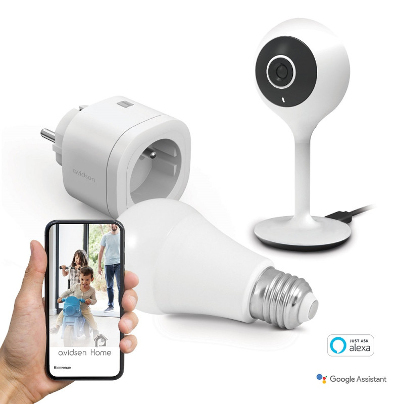 Kit de démarrage domotique avec Google Home mini AVIDSEN Kit de démarrage domotique avec Google Home mini AVIDSEN