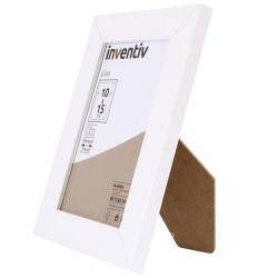 Cadre photo Lina blanc 10x15 cm – Déco élégante | INVENTIV