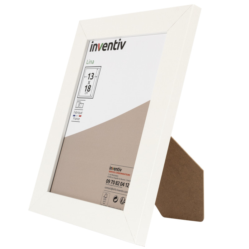 Cadre Lina blanc 13x18 cm – Style & Déco | INVENTIV