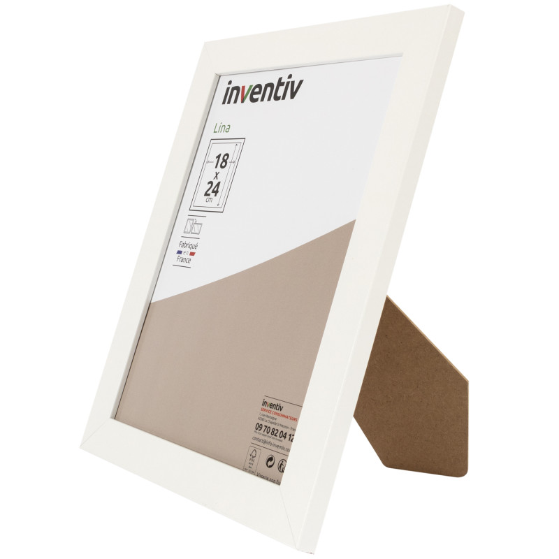 Cadre Lina blanc 18x24 cm – Déco Élégante | INVENTIV

