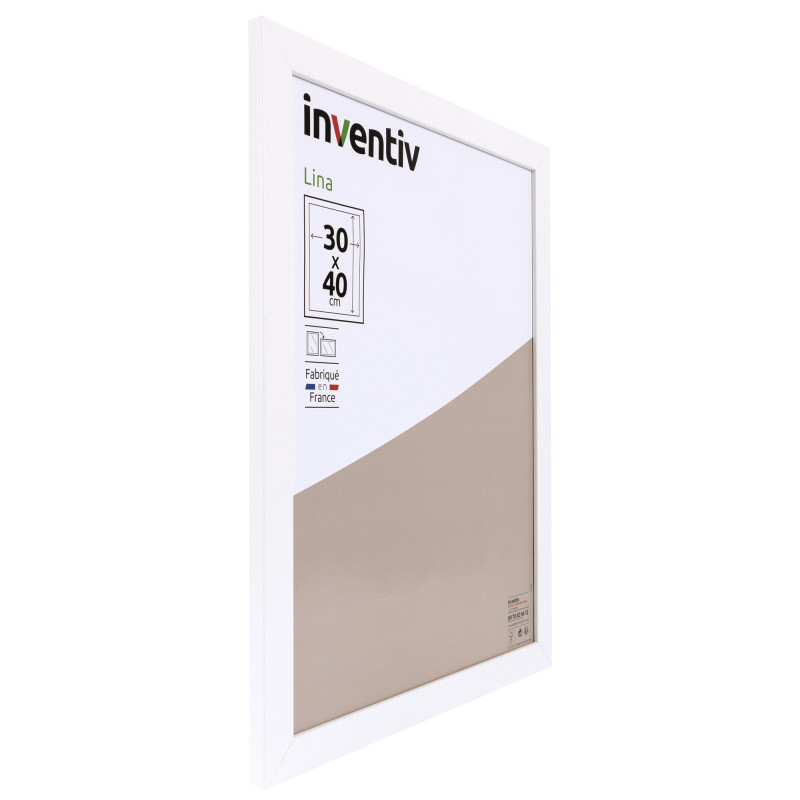 Cadre Lina blanc 30x40 cm – Décorez vos murs | INVENTIV
