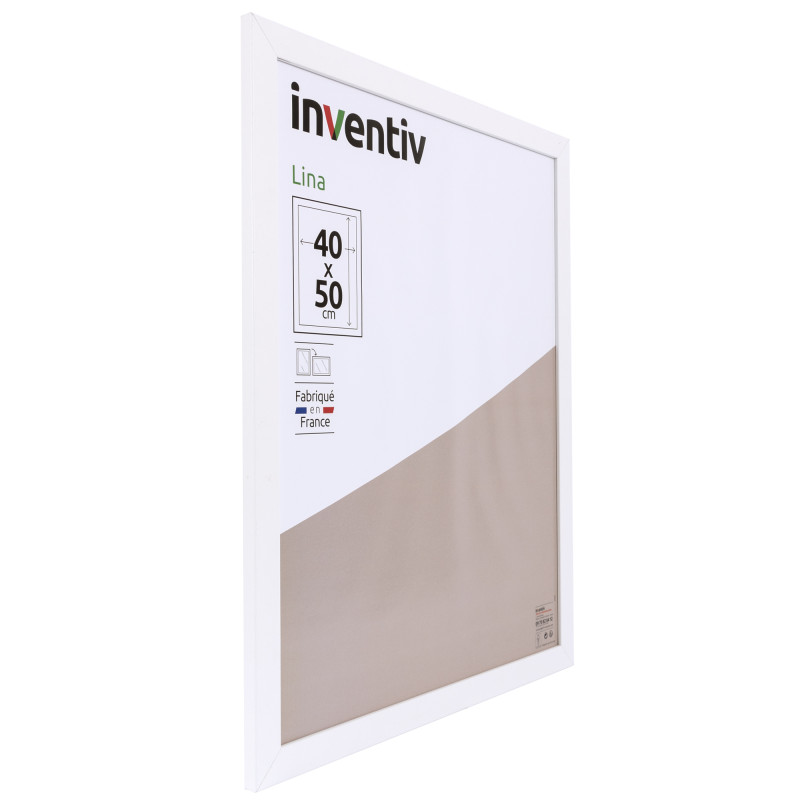 Cadre Lina blanc 40x50 cm – Décorez vos murs | INVENTIV
