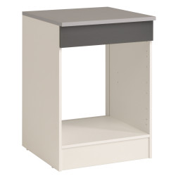 Meuble de cuisine Eko four encastrable gris brillant 60 x 60 x 86 cm EKIPA