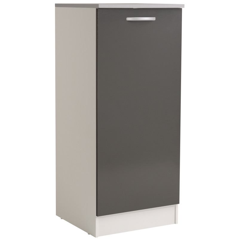 Meuble de cuisine Eko frigo gris brillant 60 x 60 x 140 cm EKIPA