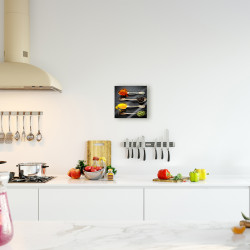 Impression sur verre Épices 30x30 cm – Déco Cuisine