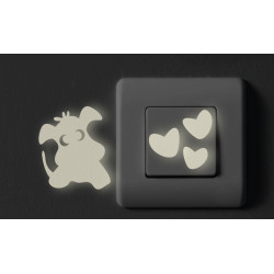 Planche de stickers phosphorescents Toutou Planche de stickers phosphorescents Toutou