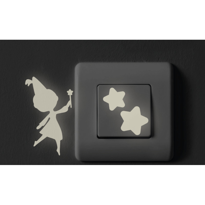 Planche de stickers phosphorescents Fée Planche de stickers phosphorescents Fée