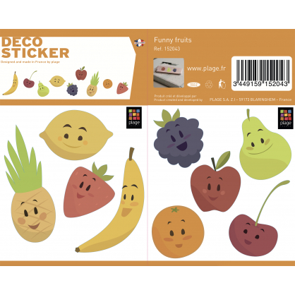 Planche de stickers Fruits 2 pièces