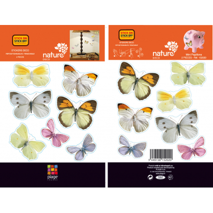 Planche de stickers Papillons 2 pièces
