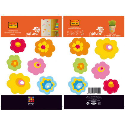 Planche de stickers Fleurs 2 pièces