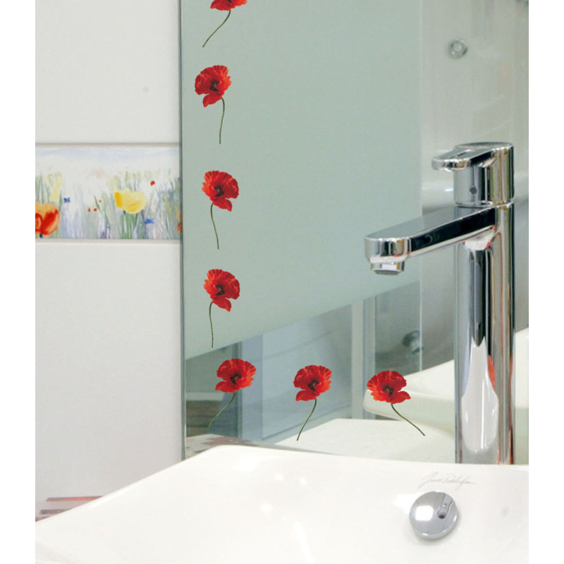 Planche de stickers Coquelicots 2 pièces