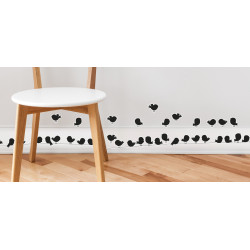 Planche de stickers A4 Oiseaux sur le fil 2 pièces