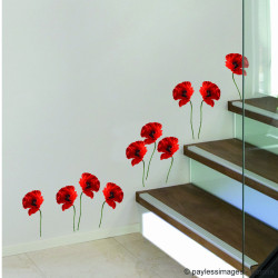 Planche de stickers A4 Coquelicots 2 pièces Planche de stickers A4 Coquelicots 2 pièces