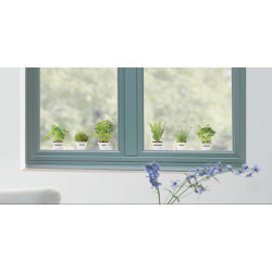 Planche de stickers électrostatiques Plantes aromatiques Planche de stickers électrostatiques Plantes aromatiques