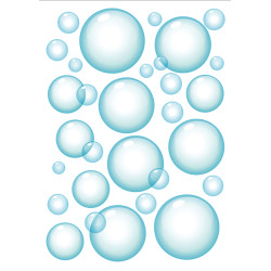 Planche de stickers électrostatiques Bulles