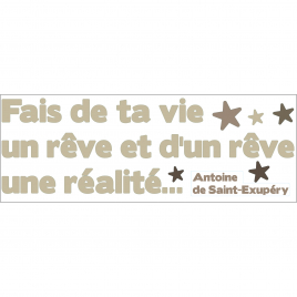 Sticker Citation Antoine de Saint-Exupéry 68 x 24 cm