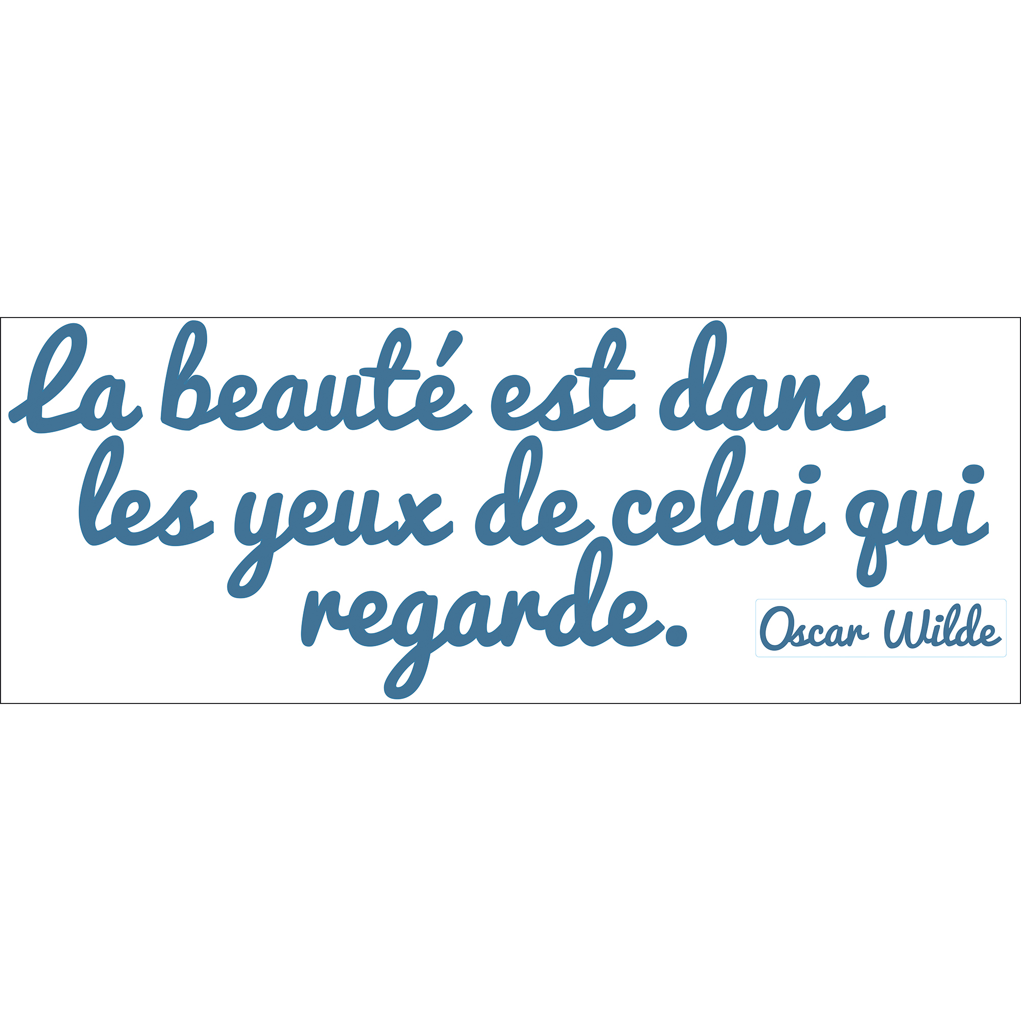 Sticker Citation Oscar Wilde 68 X 24 Cm