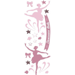 Planche de stickers Danseuse Etoile 24 x 68 cm
