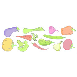 Planche de stickers Légumes