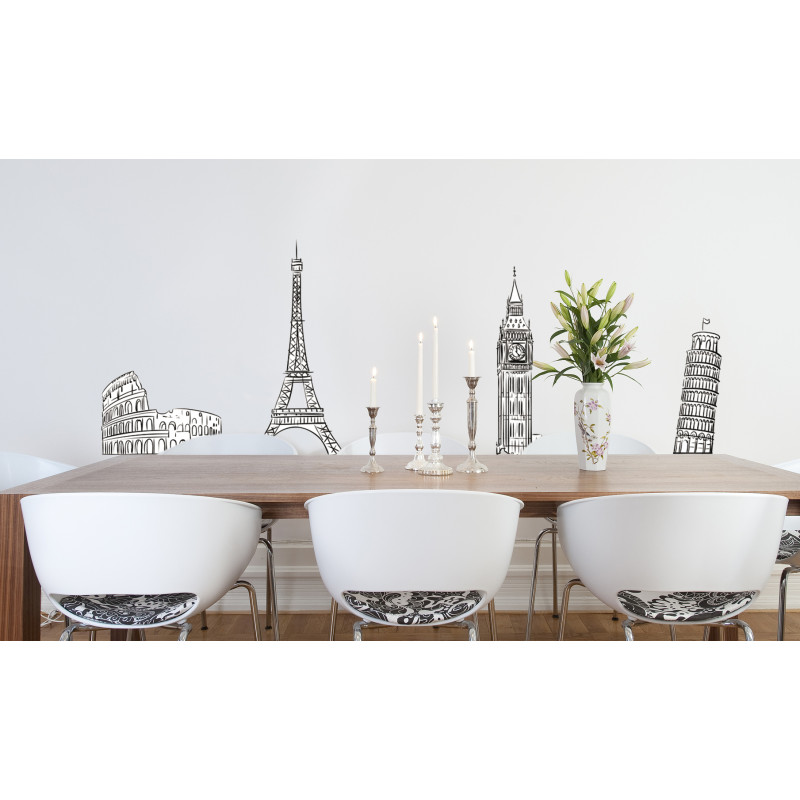 Planche de stickers Monuments