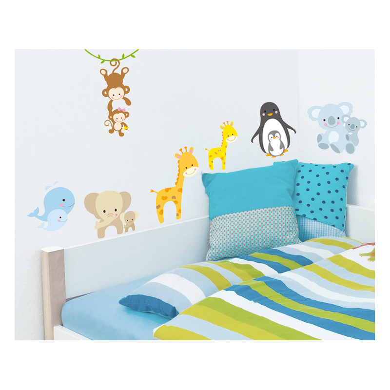Planche de stickers Bébés Animaux