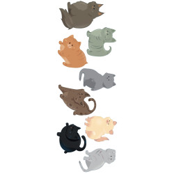 Planche de stickers Chats