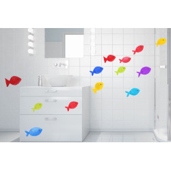 Planche de stickers Poissons colorés Planche de stickers Poissons colorés