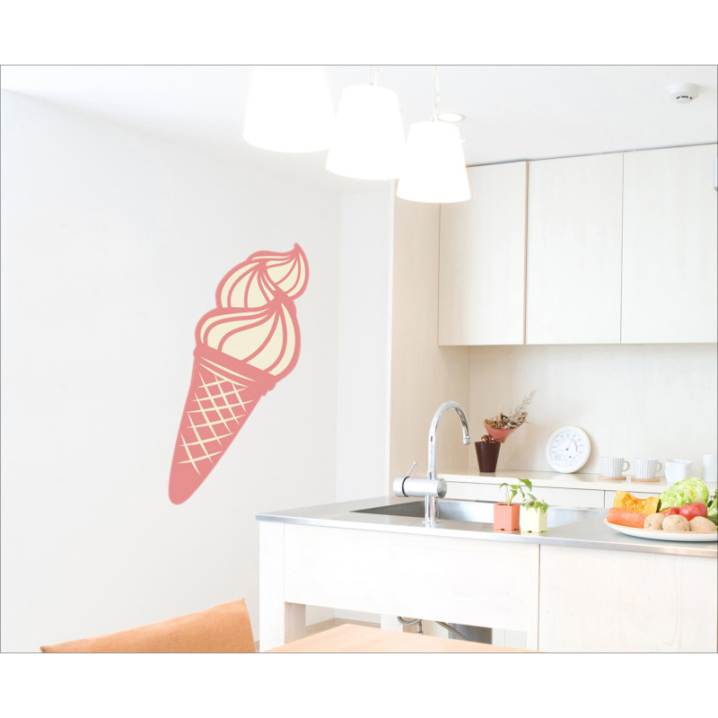 Sticker Crème glacée rose 24 x 68 cm Sticker Crème glacée rose 24 x 68 cm
