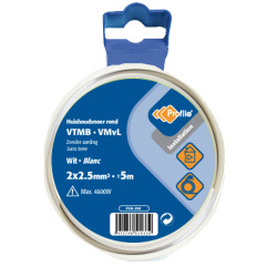 Câble VTMB 2x2,5mm² Blanc 5m – Qualité PRO | PROFILE