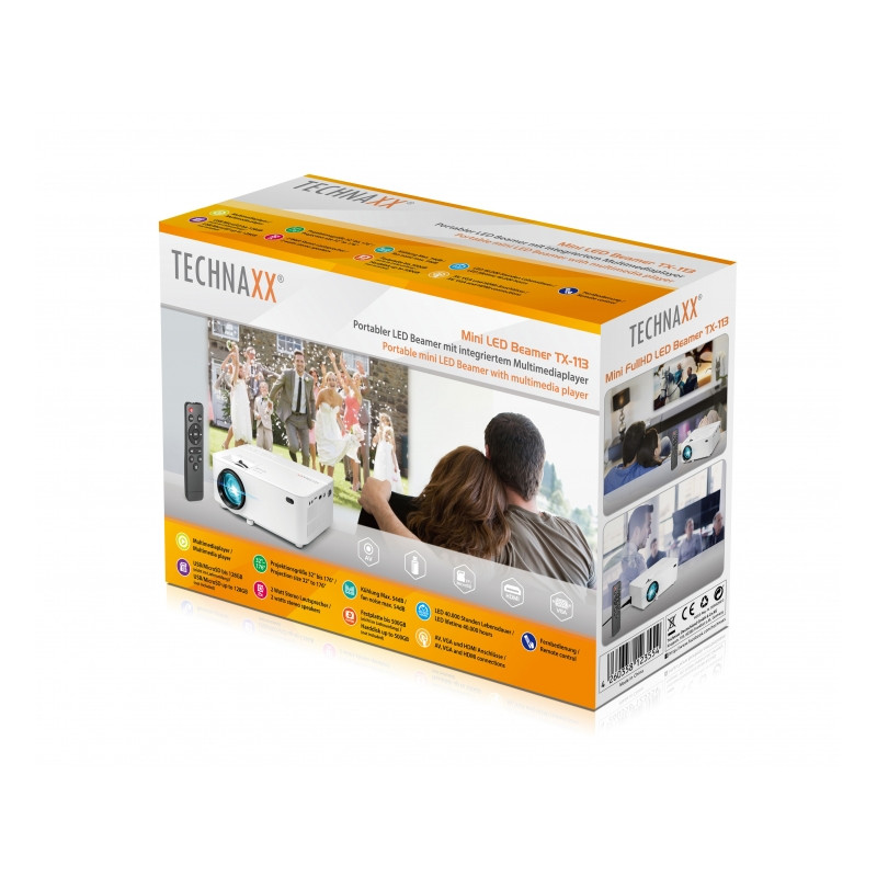 Mini projecteur LED avec lecteur multimédia TX-113 Mini projecteur LED avec lecteur multimédia TX-113