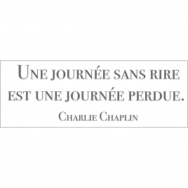 Sticker Citation Charlie Chaplin 68 x 24 cm