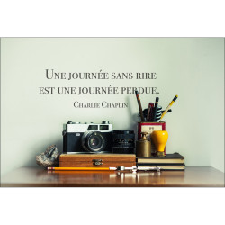 Sticker Citation Charlie Chaplin 68 x 24 cm Sticker Citation Charlie Chaplin 68 x 24 cm