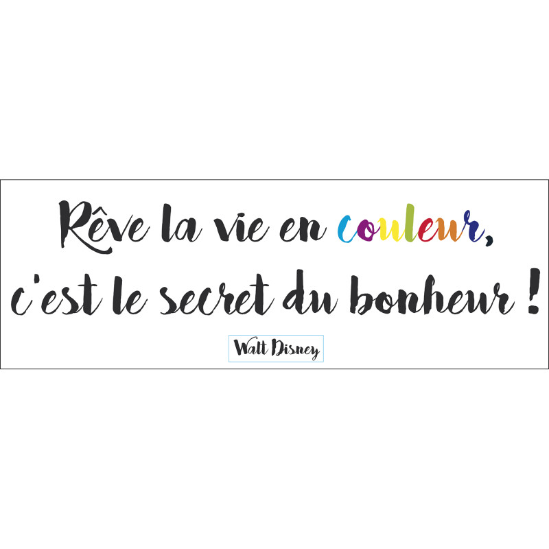 Sticker Citation Walt Disney 68 x 24 cm